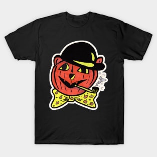 Vintage Cat Jack-o-Lantern Halloween Art T-Shirt